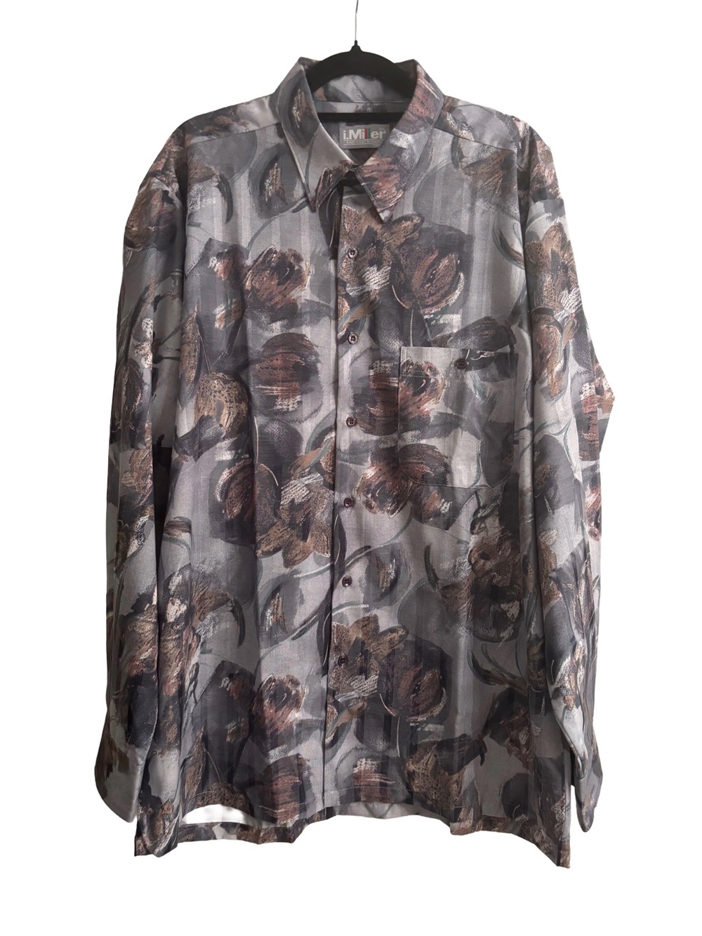 Vintage 90s i.Miller Abstract Earthy Button Up Shirt - Made in Canada